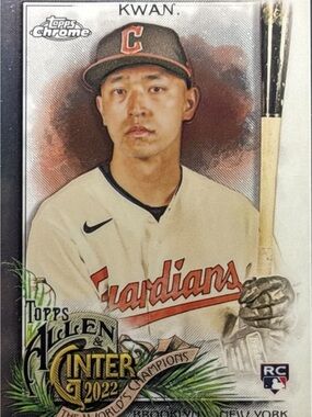 Topps Chrome Steven Kwan Rookie Guardians Baseball Card